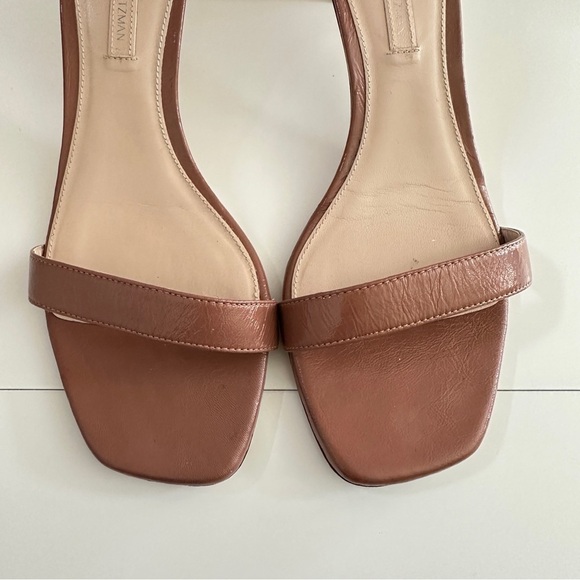 Stuart Weitzman Women's Ankle Strap Open Toe Heels Sandals in Blush Pink sz 8M - Picture 5 of 16